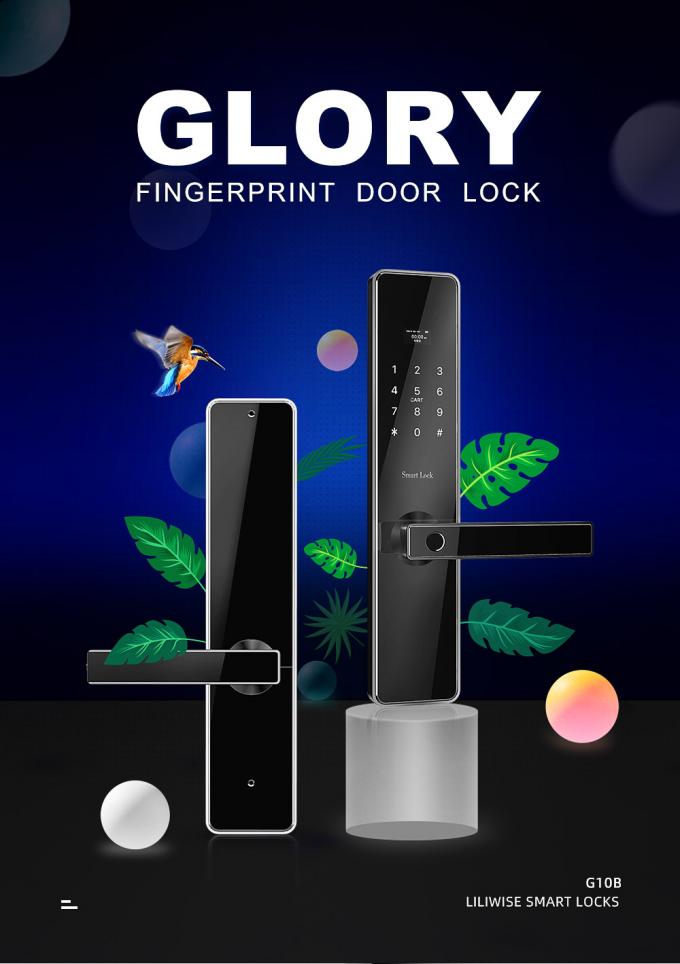 أقفال الأبواب الإلكترونية الذكية قفل بصمة رمز / RFID للماء أقفال باب التحكم المنزلية 0
