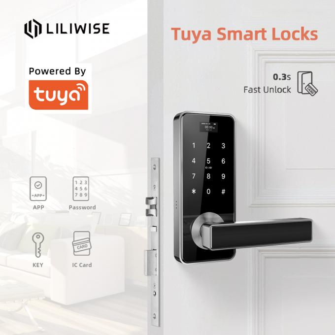 Tuya الإلكترونية الذكية قفل الباب الأمن كلمة المرور الرقمية RFID بطاقة مفتاح التطبيق فتح 0