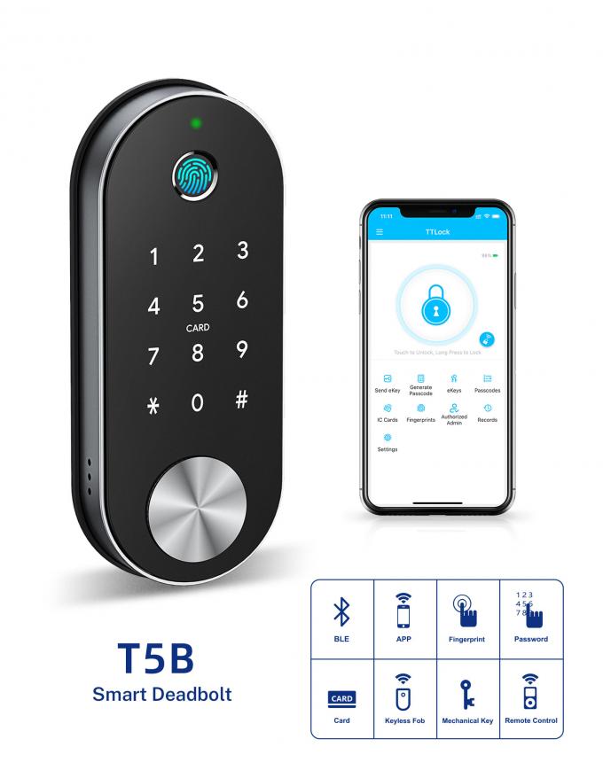 تطبيق الأمان WiFi Fingerprint Lock Auto Deadbolt Smart Lock 1