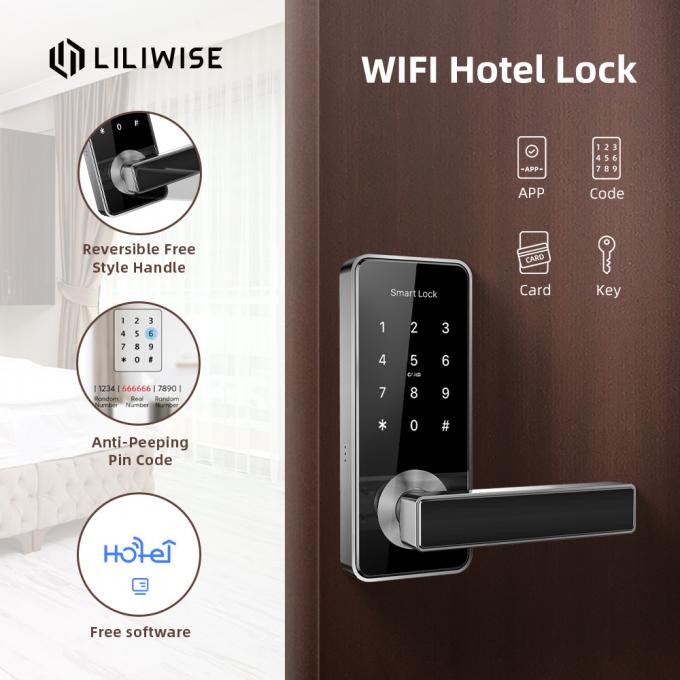 RFID Wifi فندق أقفال الأبواب الإلكترونية مقبض الباب نظام قفل باب الفندق الذكي 3