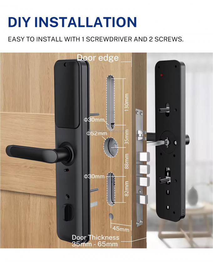 Smart Door Lock with 3D Face Recognition WiFi Bluetooth Fingerprint 1