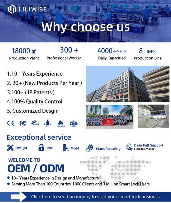 "ليلي ويز" أوتوماتيكي مخصص "واي فاي" عازم على الماء "جرس الباب المدمج" "إفتح أقفال ذكية" "تويا تيتلوك" "قفل الباب الذكي" "مع بصمة الأصابع" 0