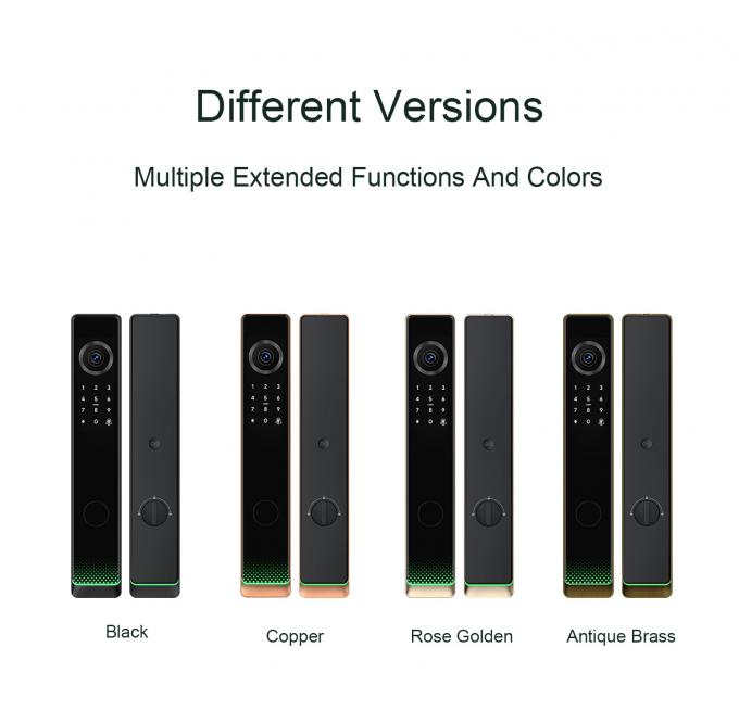 (ليلي ويز) أوتوماتيكية بالكامل (الرفاهية الإلكترونية) قفل الباب الذكي (واي فاي بل) بصمة الأصابع (تويا تتا لوك) قفل الباب الذكي مع الكاميرا 4