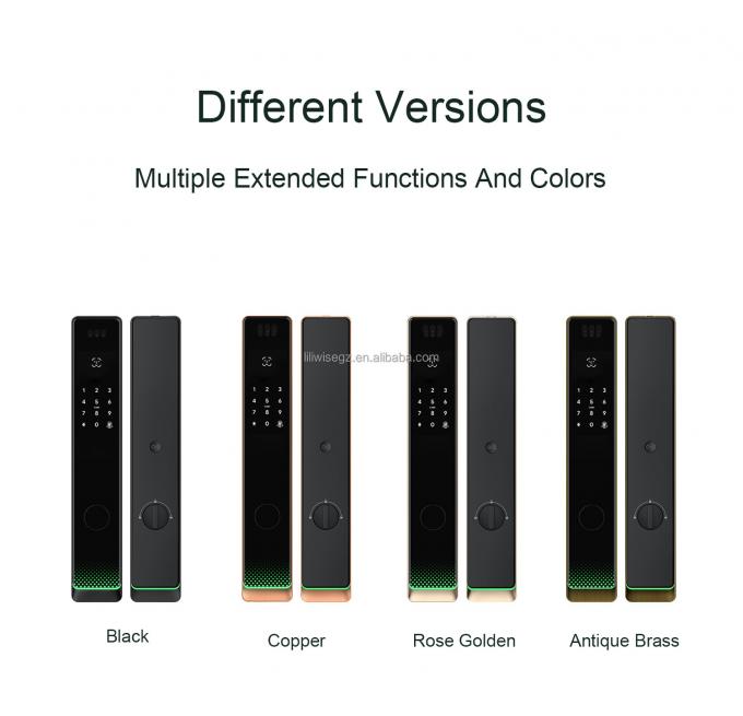 Liliwise Tuya Home Security Front Door Lock Outdoor Digital Fingerprint Waterproof Security Facial Recognition Smart Lock 6