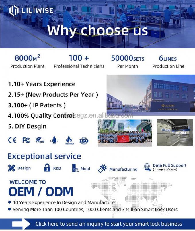 تطبيق (ليليوايز) للماء (تويا) اللاسلكي (بلي) بصمة الاصبع (بلي) قفل ذكي قفل باب نحيل للوحة ضيقة أبواب الألومنيوم أبواب خشبية 0