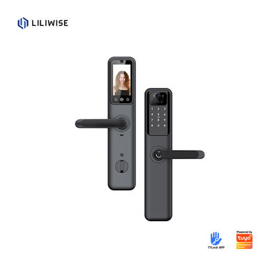 قفل الباب الذكي مع بصمة الاصبع واي فاي بلوتوث للأبواب الخشبية الفولاذية
